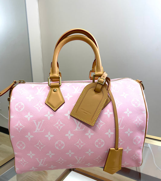 LOUIS VUITTON PINK CALFSKIN SPEEDY P9