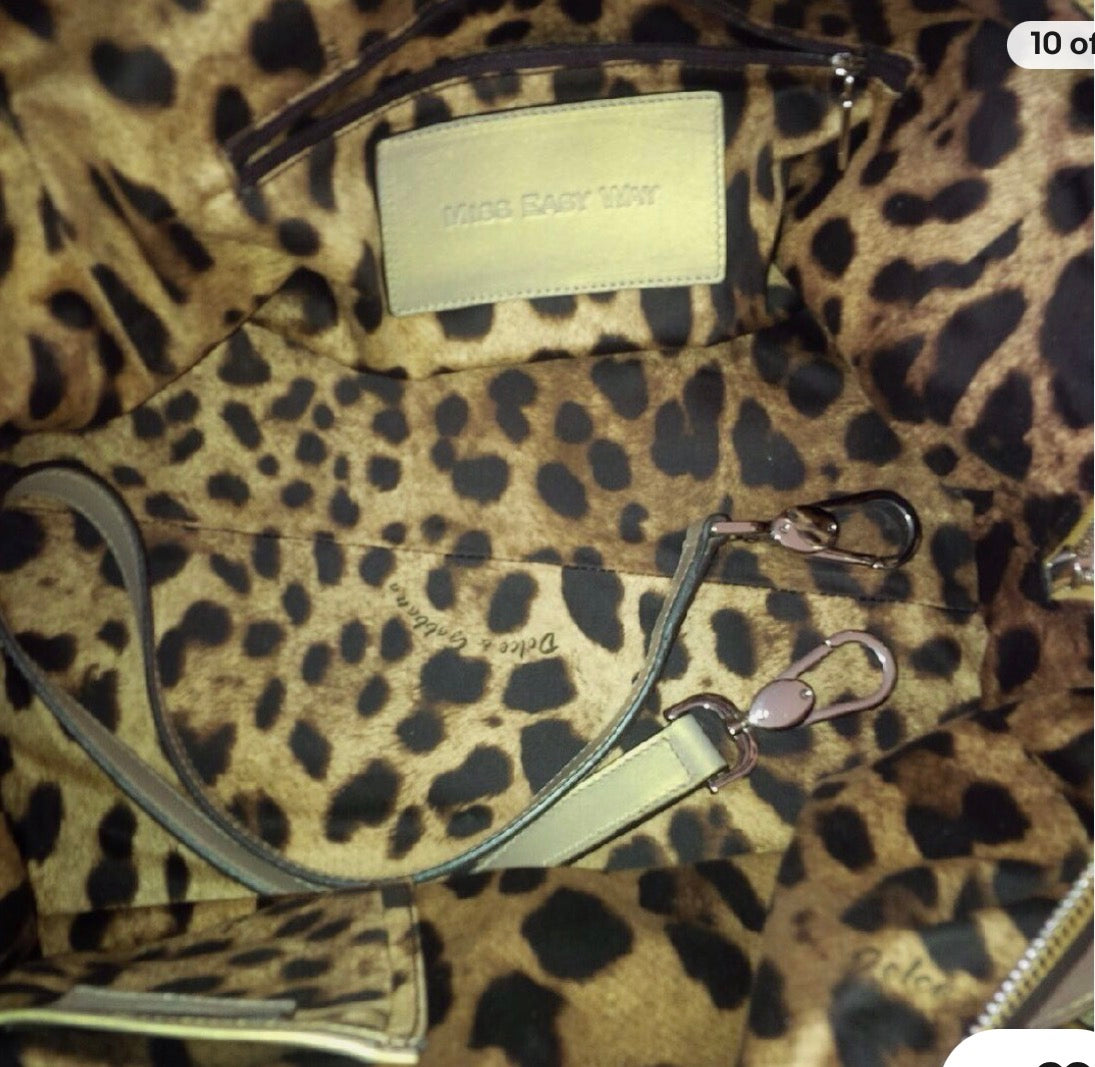 D&G GOLD IRIDESCENT MISS EASY BOWLER BAG