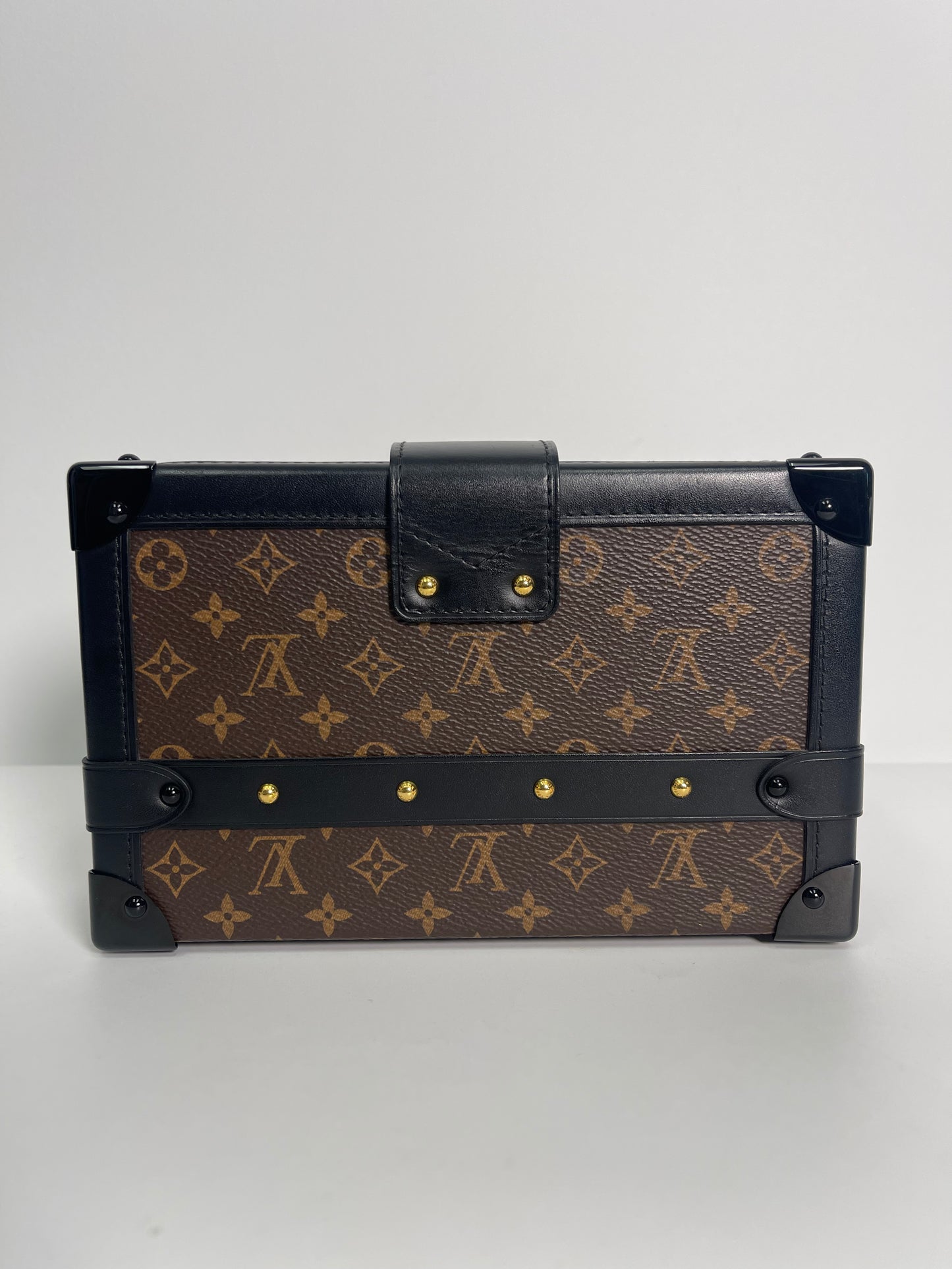 LOUIS VUITTON PETITE MALLE TRUNK CHIPPED FULL SET
