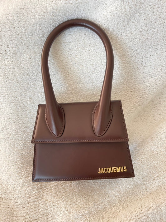 JACQUEMUS BROWN SMALL CROSSBODY