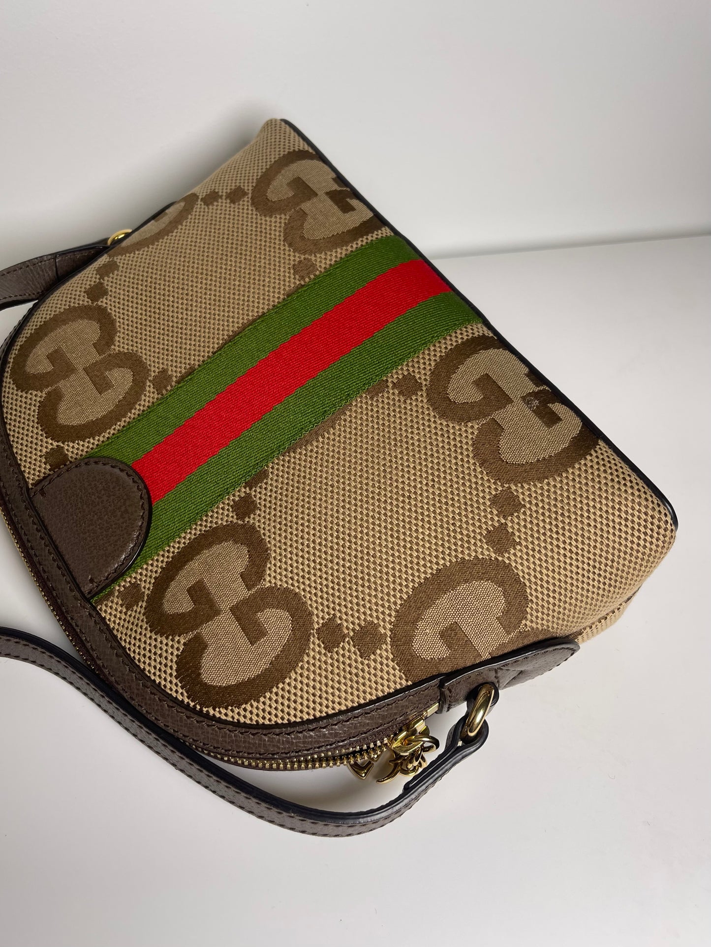 GUCCI OPHIDIA GG SMALL CANVAS CROSSBODY (FULL SET)