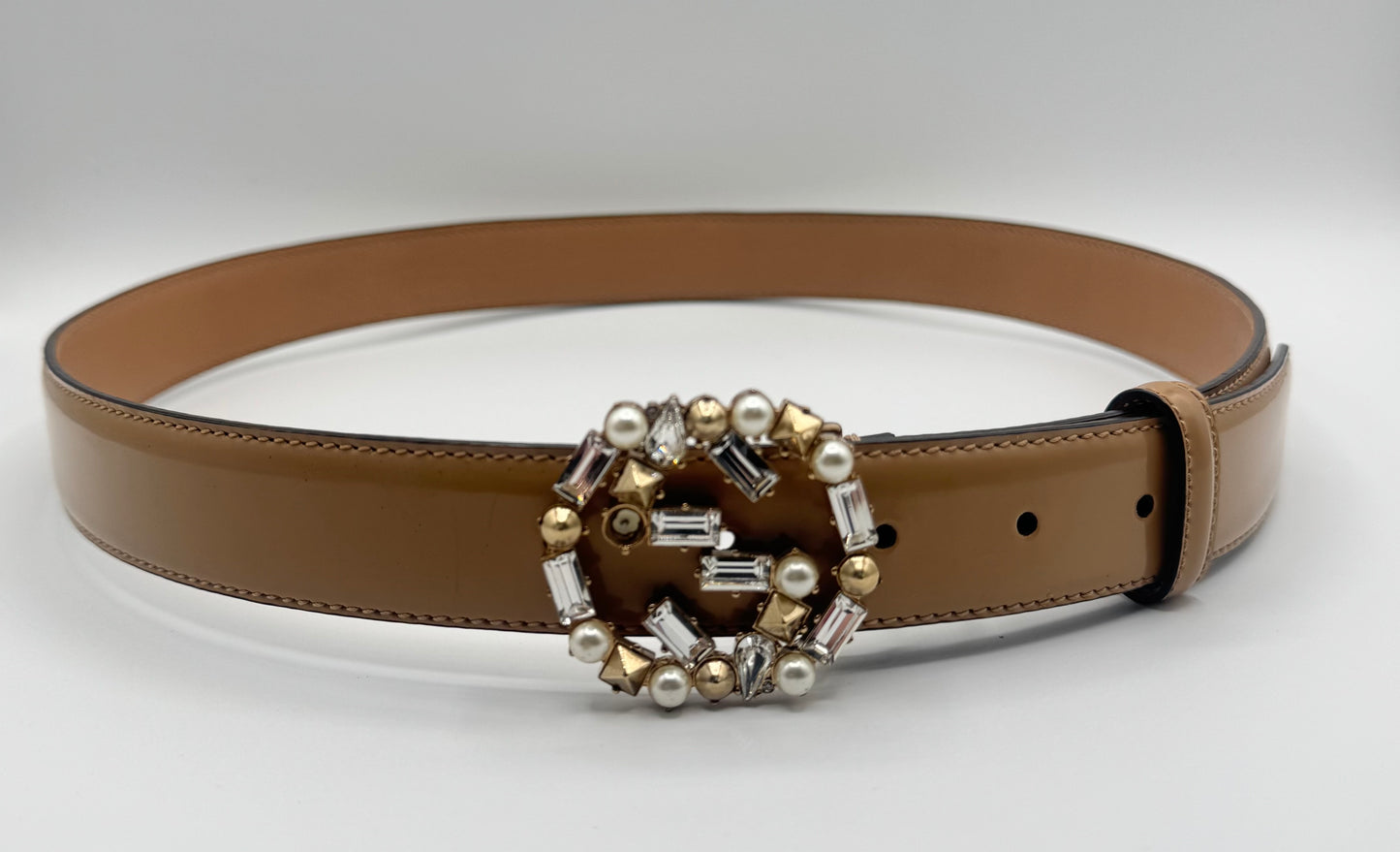 WOMENS GUCCI BELT WITH RHINESTONES