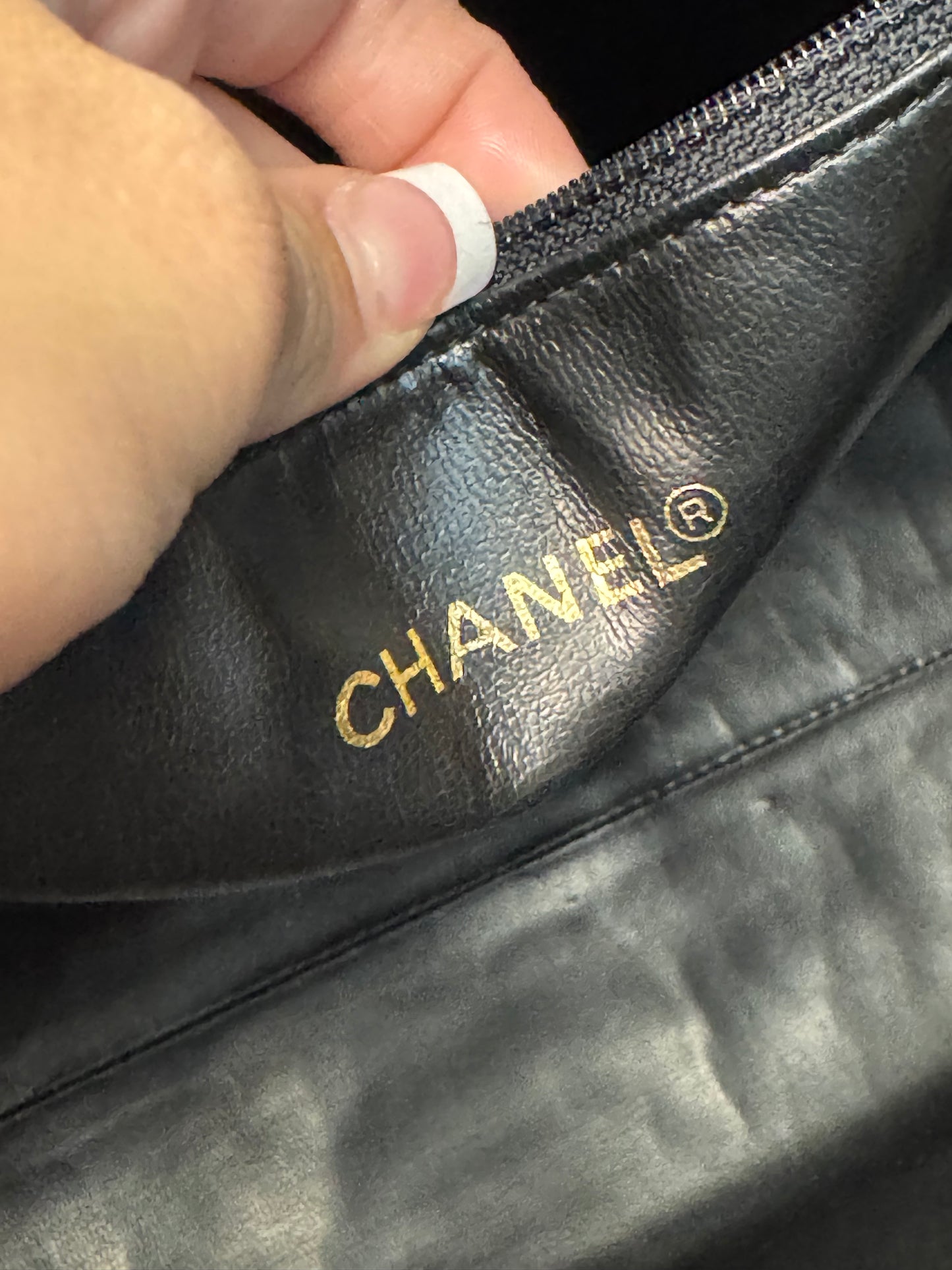 CHANEL CAVIAR BLACK TOTE GOLD HARDWARE