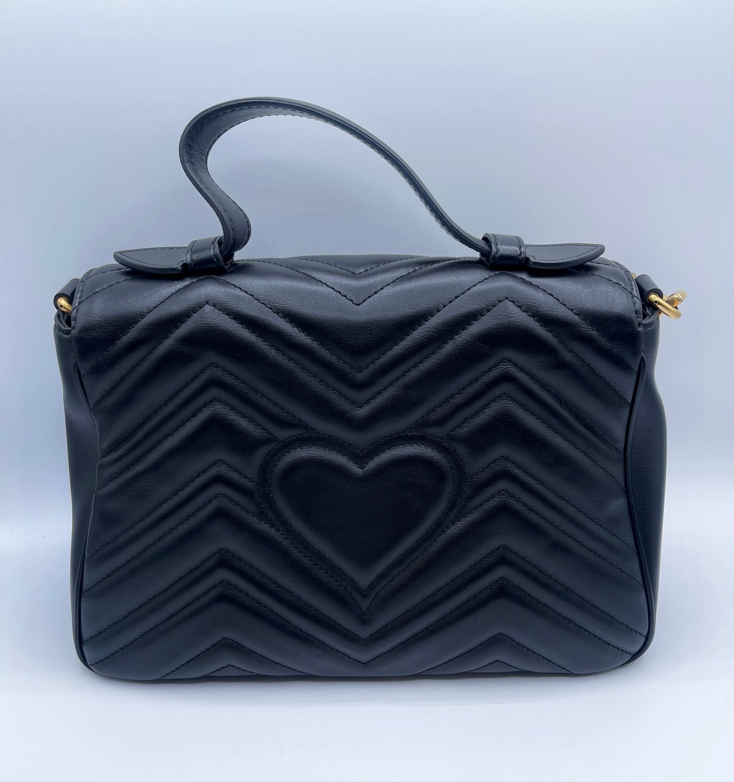 GUCCI CALFSKIN MATELASSE SMALL WITH CROSSBODY STRAP