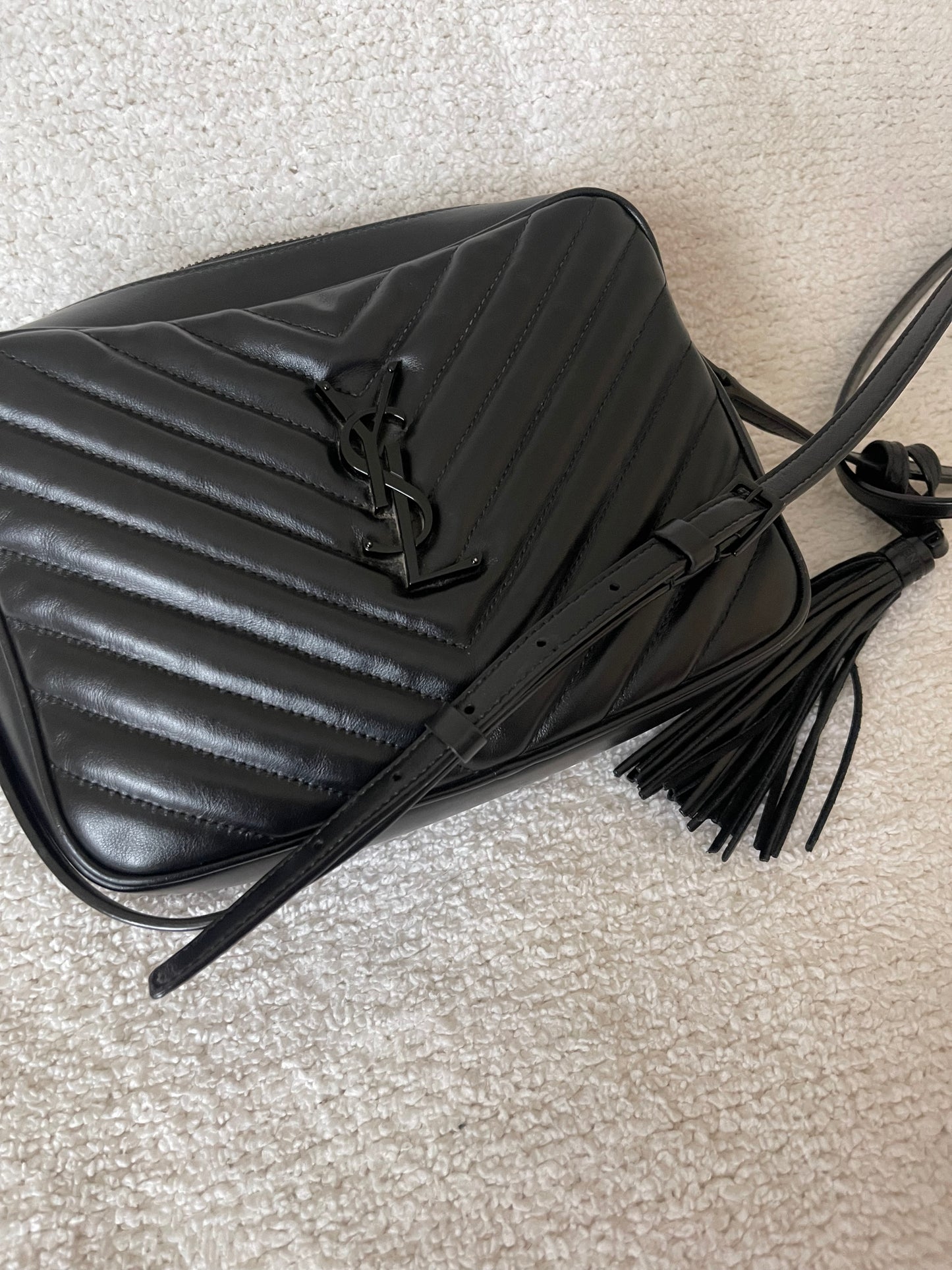 YSL CAMERA BAG BLACK HARDWARE