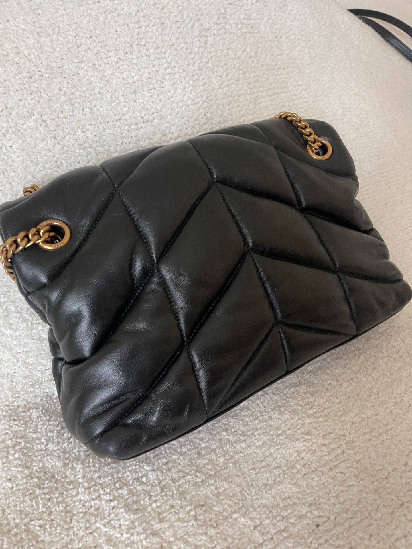 YSL BLACK PUFFER GOLD HARDWARE FULL SET
