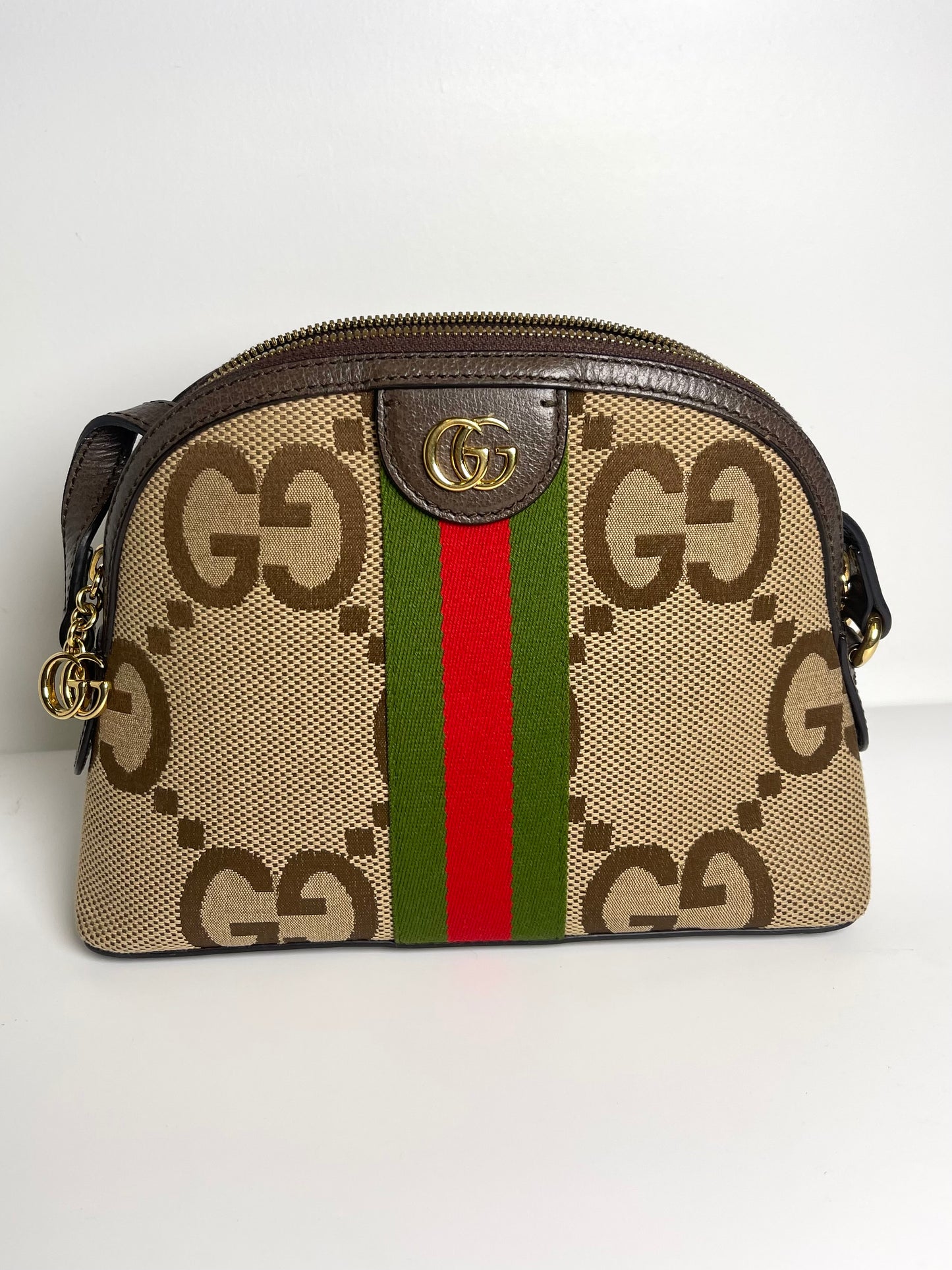 GUCCI OPHIDIA GG SMALL CANVAS CROSSBODY (FULL SET)