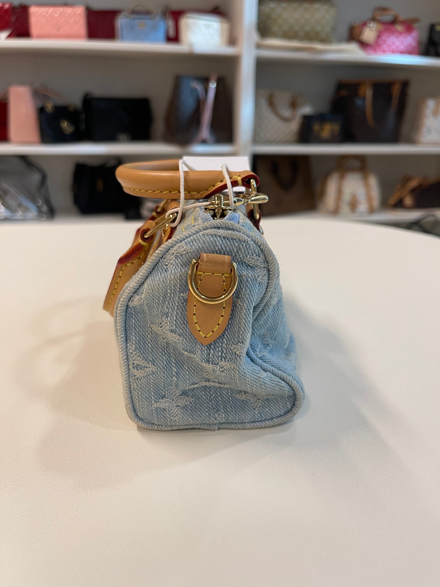 BLUE DENIM LV NANO SPEEDY