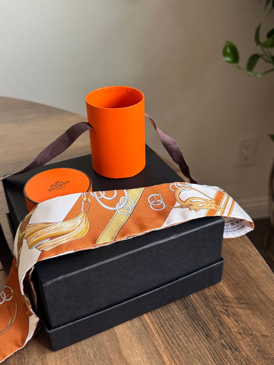 HERMES TWILLY ORANGE AND WHITE