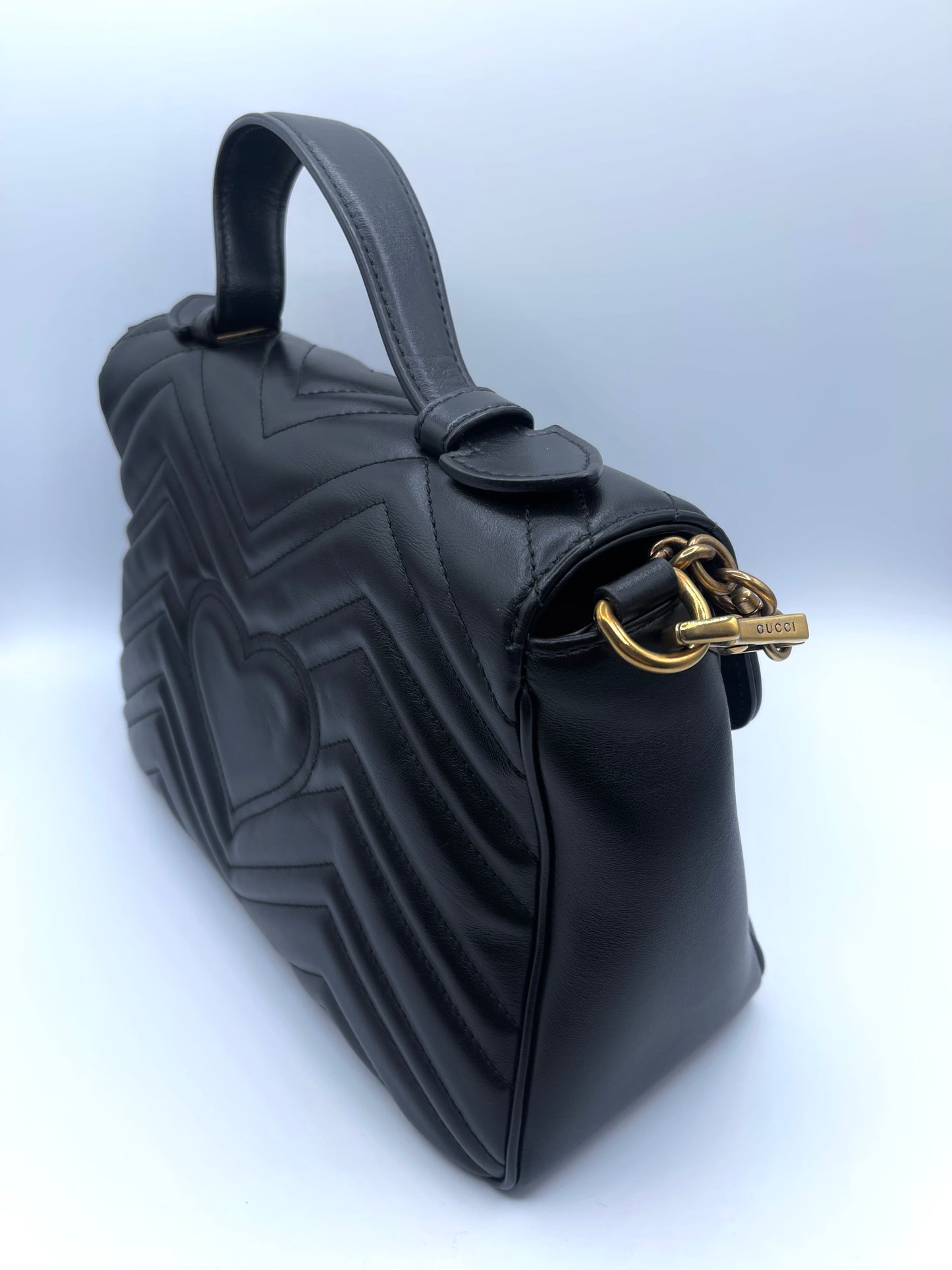 GUCCI CALFSKIN MATELASSE SMALL WITH CROSSBODY STRAP