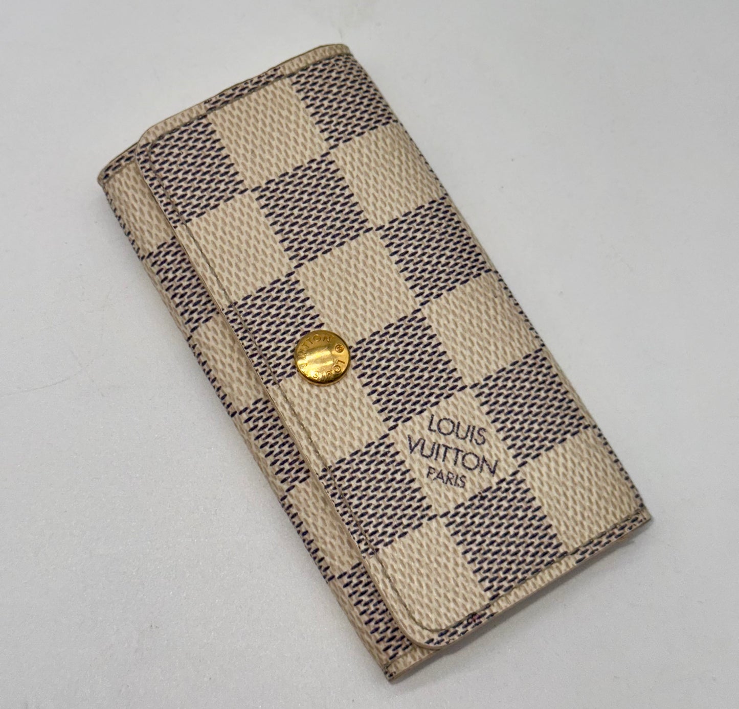 LOUIS VUITTON DAMIER AZUR KEY PUNCH 4 RINGS