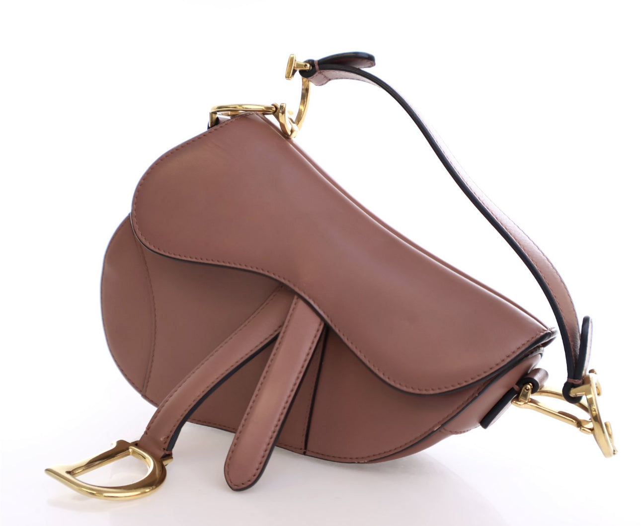 DIOR MINI CALFSKIN SADDLEBAG WITH STRAP