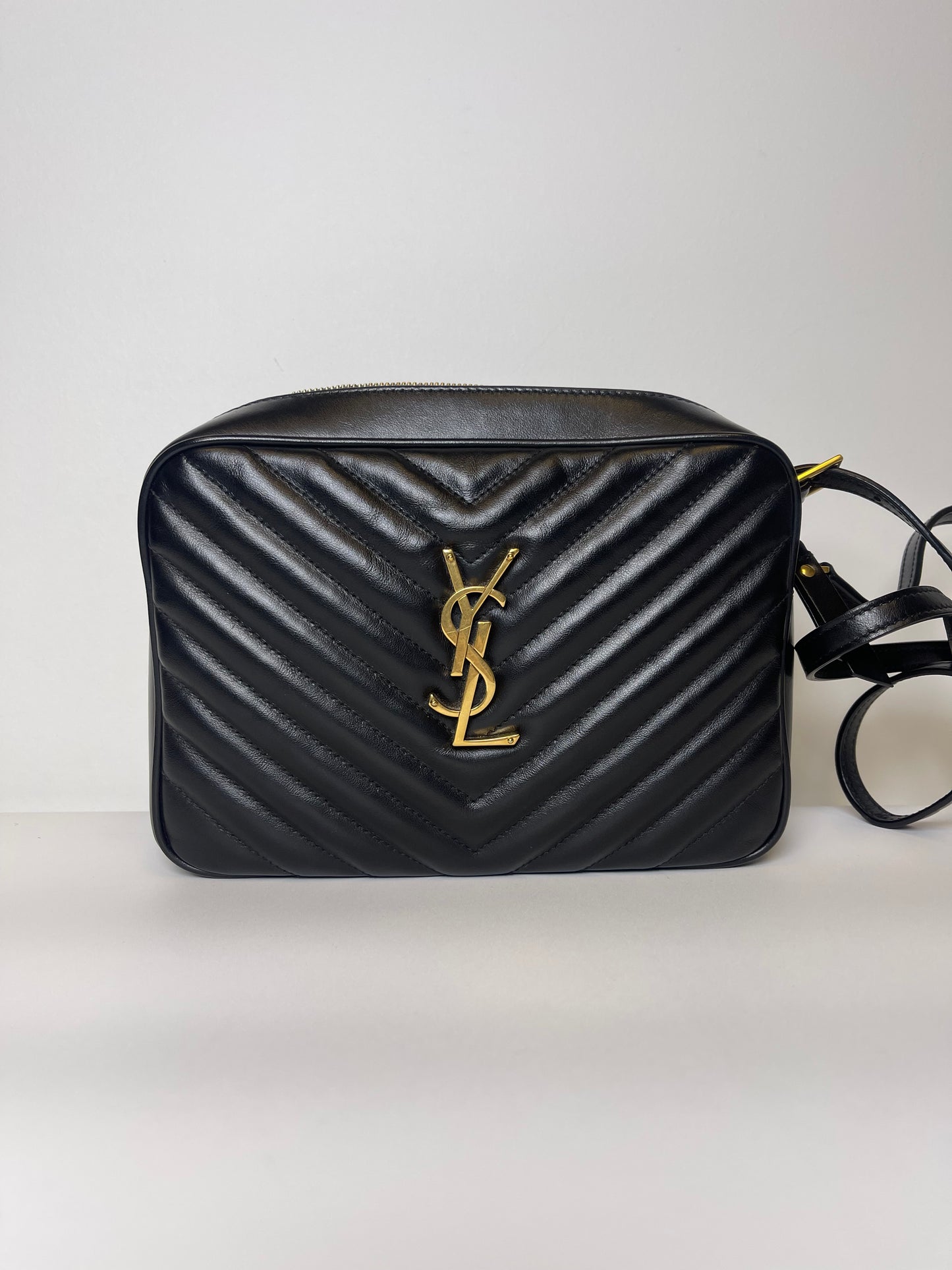 BLACK YSL CAMERA BAG