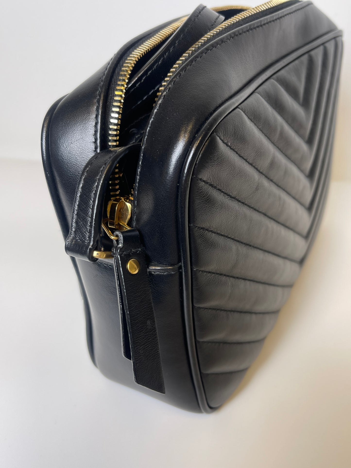 BLACK YSL CAMERA BAG