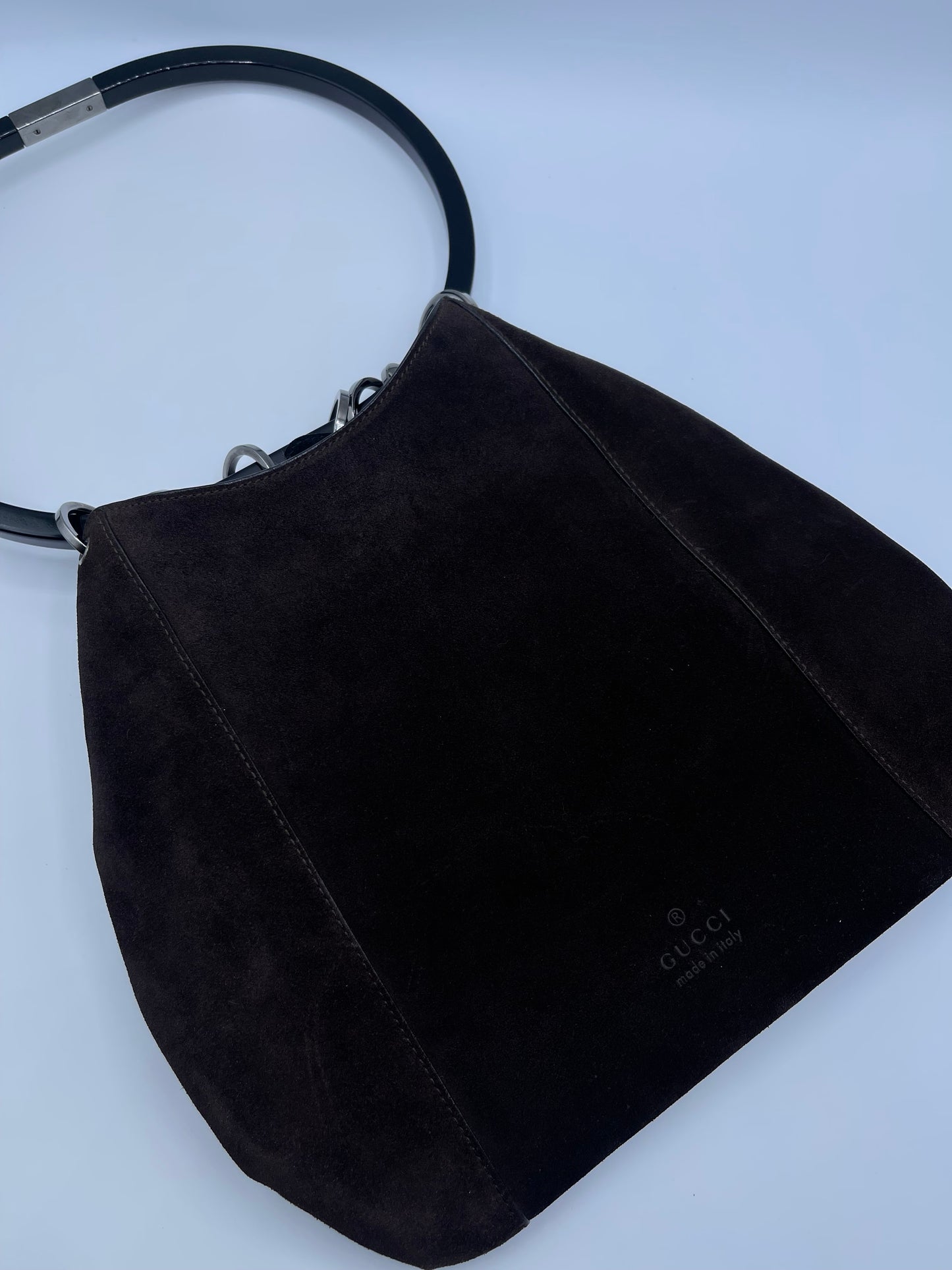 VINTAGE GUCCI SUEDE LOOP BAG