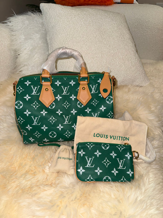 Louis Vuitton Speedy 25 Green P9