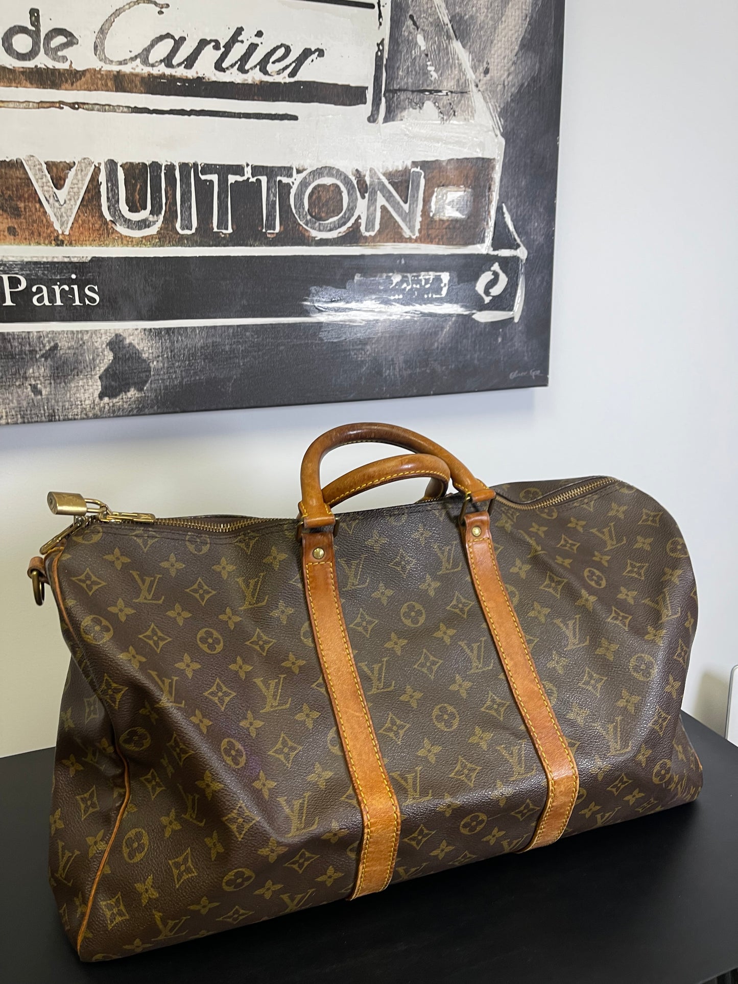 VINTAGE KEEPALL 50 BANDO WITH STRAP