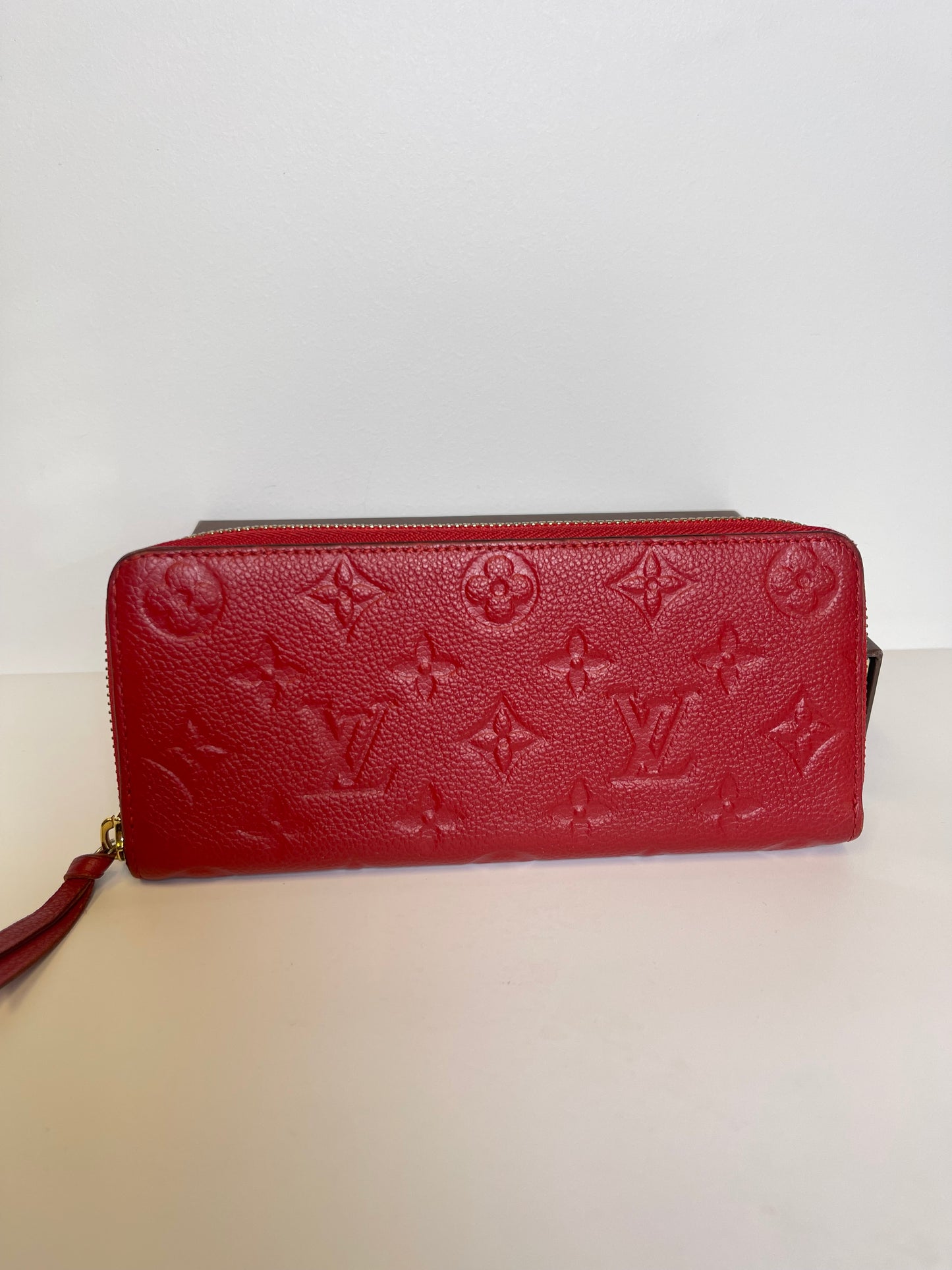 Louis Vuitton Red monogram Empriente Leather Long Wallet ￼