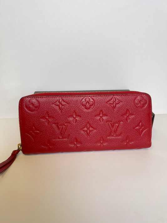 Louis Vuitton Red monogram Empriente Leather Long Wallet ￼