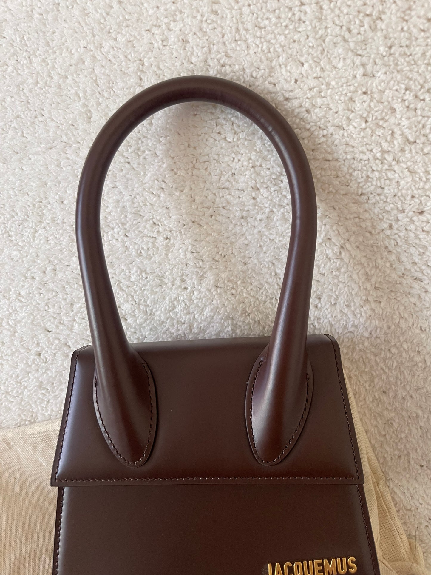 JACQUEMUS BROWN SMALL CROSSBODY