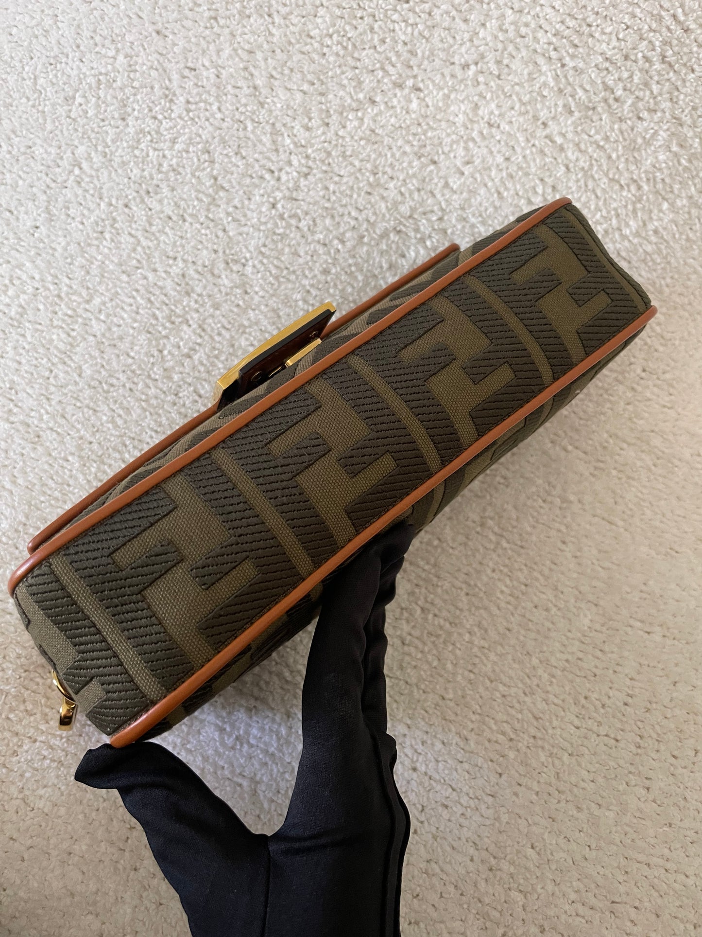 FENDI ZUCCA GREEN BAGUETTE