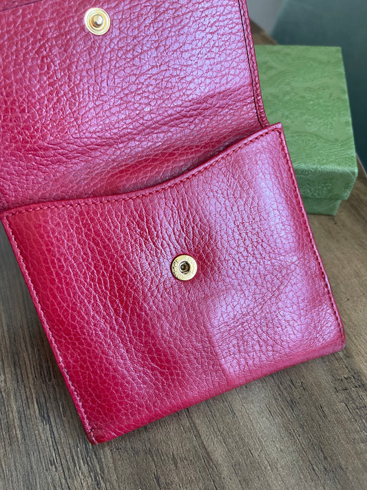 GUCCI RED BI FOLD WALLET