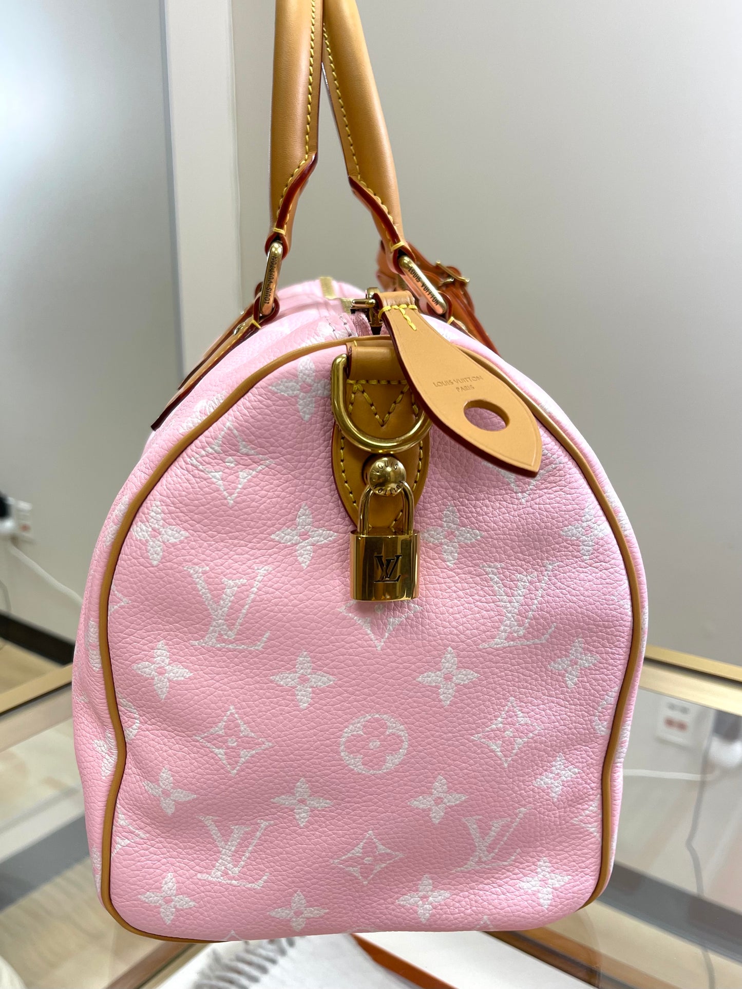 LOUIS VUITTON PINK CALFSKIN SPEEDY P9