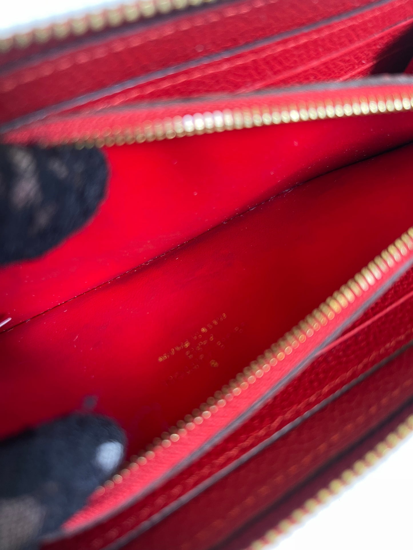 Louis Vuitton Red monogram Empriente Leather Long Wallet ￼