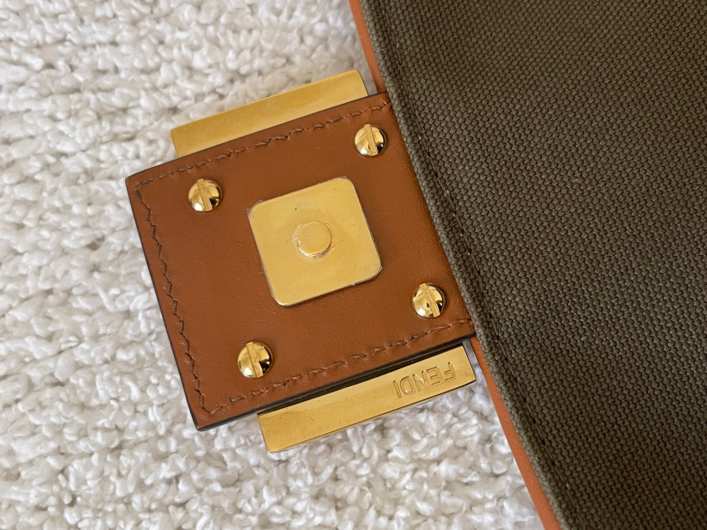 FENDI ZUCCA GREEN BAGUETTE