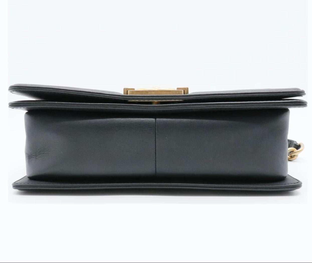 MEDIUM CHANEL BLACK LAMBSKIN BOY BAG