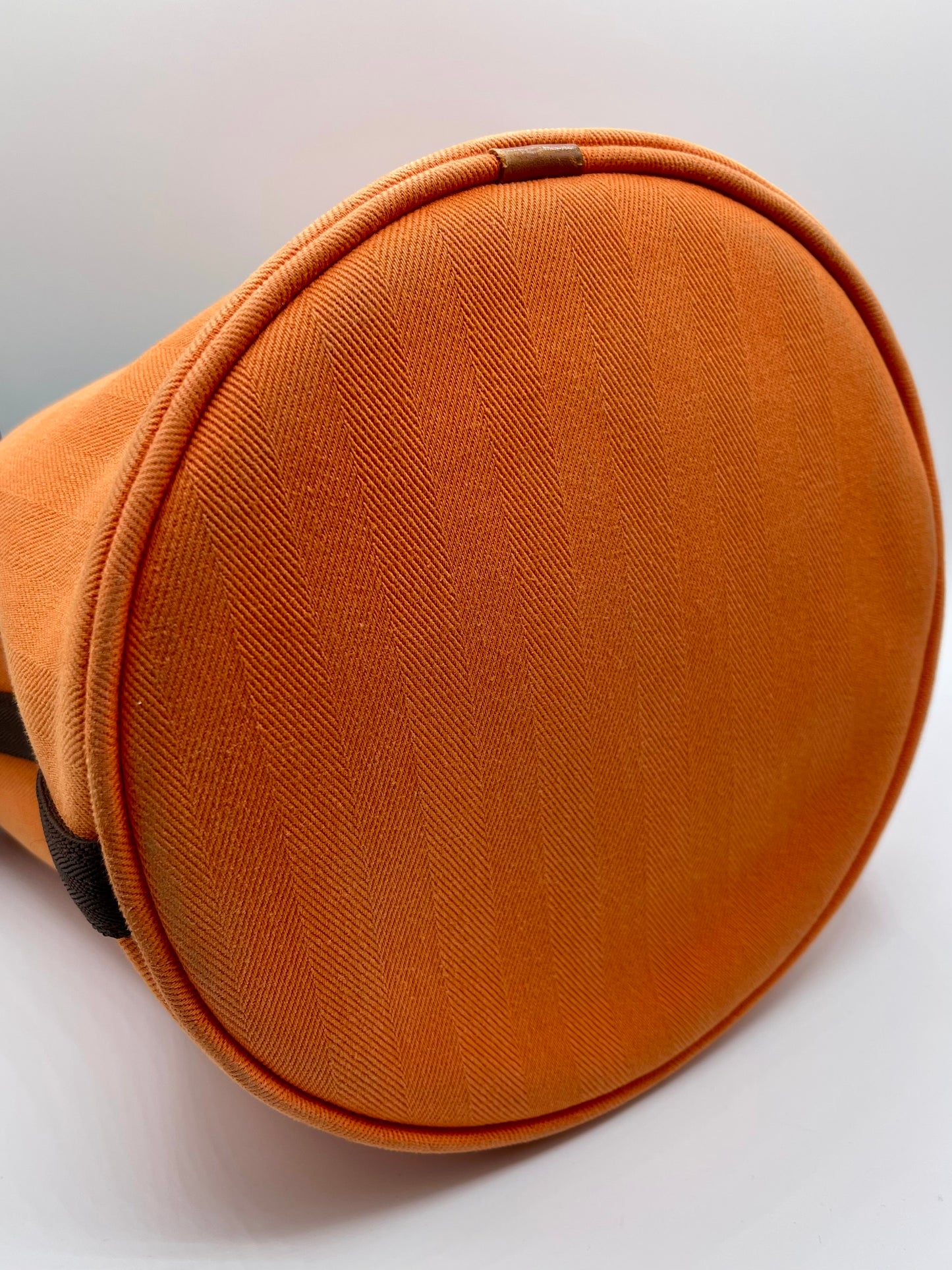 ORANGE HERMES CANVAS BUCKET BAG