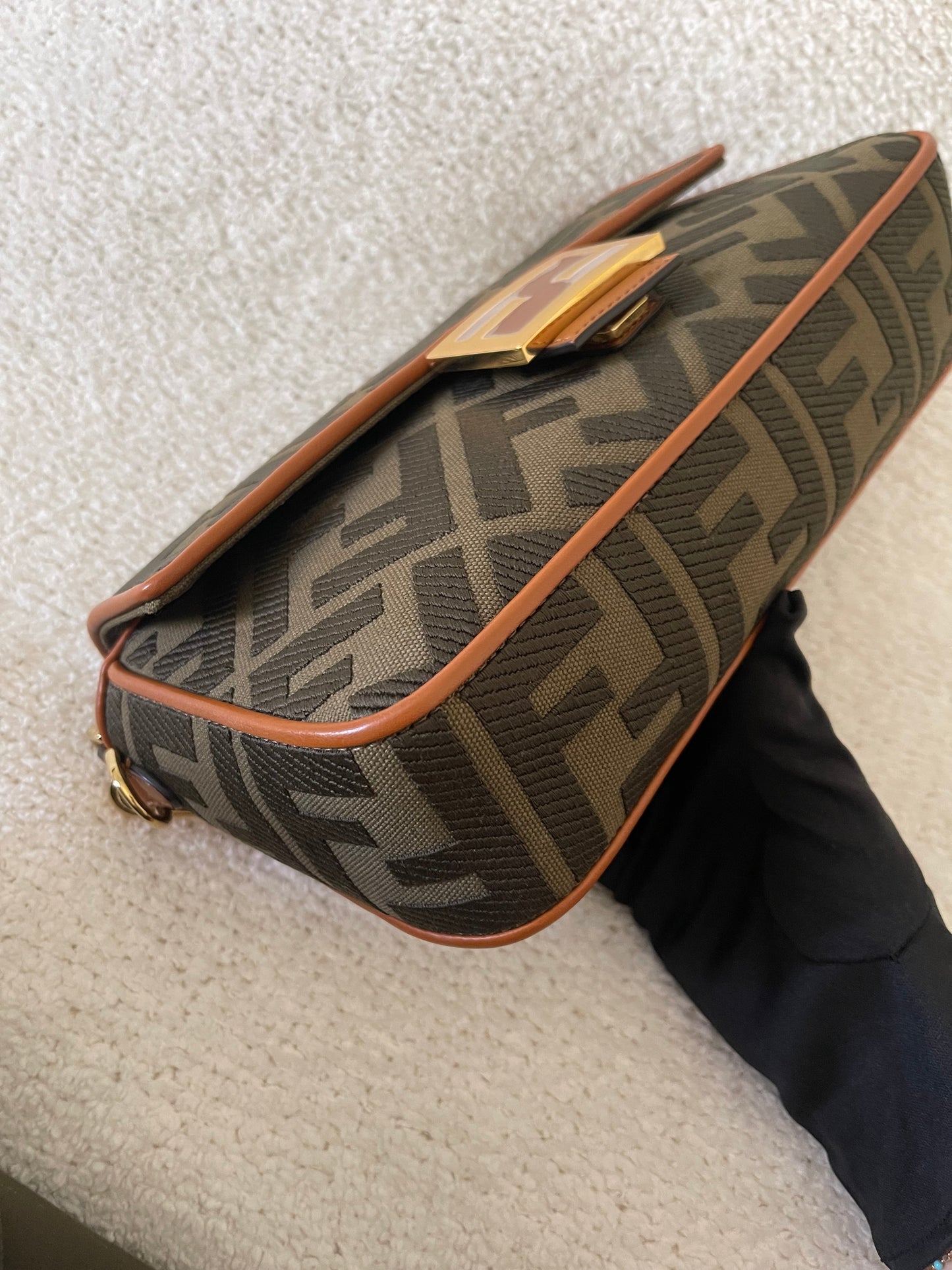FENDI ZUCCA GREEN BAGUETTE