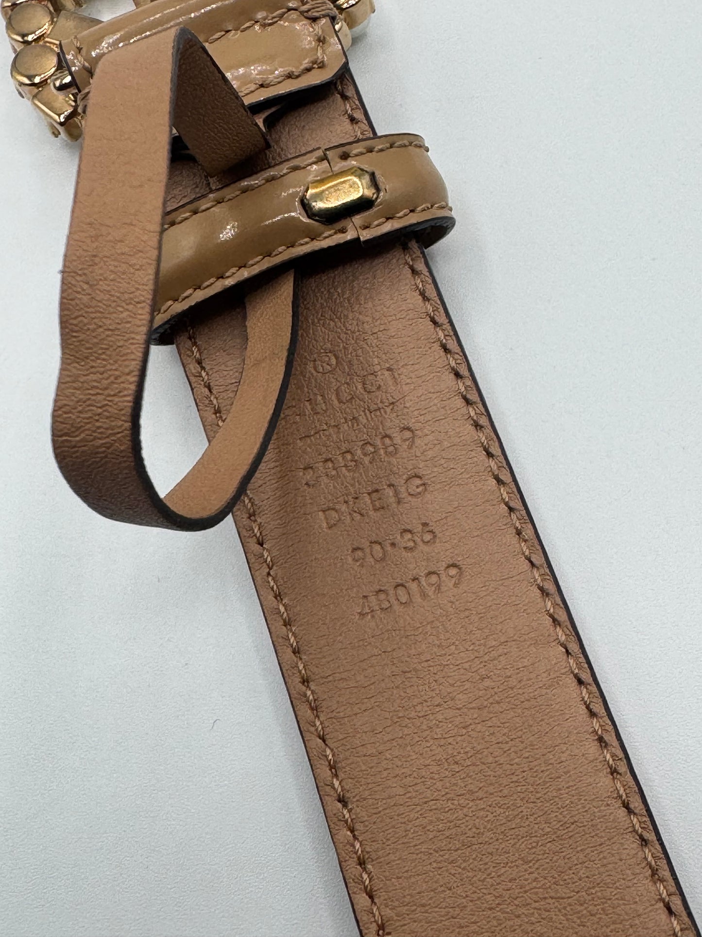 WOMENS GUCCI BELT WITH RHINESTONES