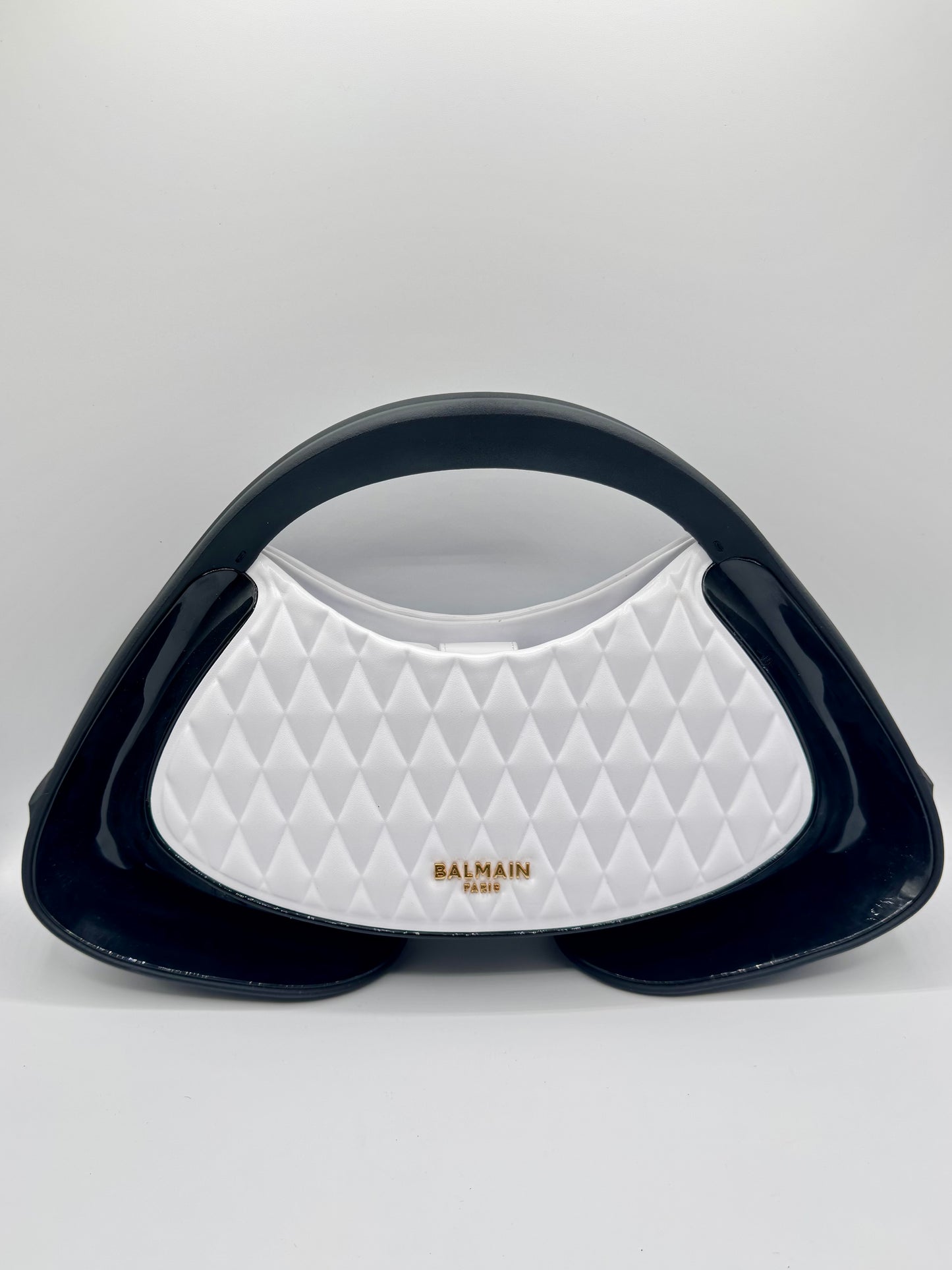 BALMAIN JOLIE SMALL MADAME QUILTED TOP HANDLE BAG