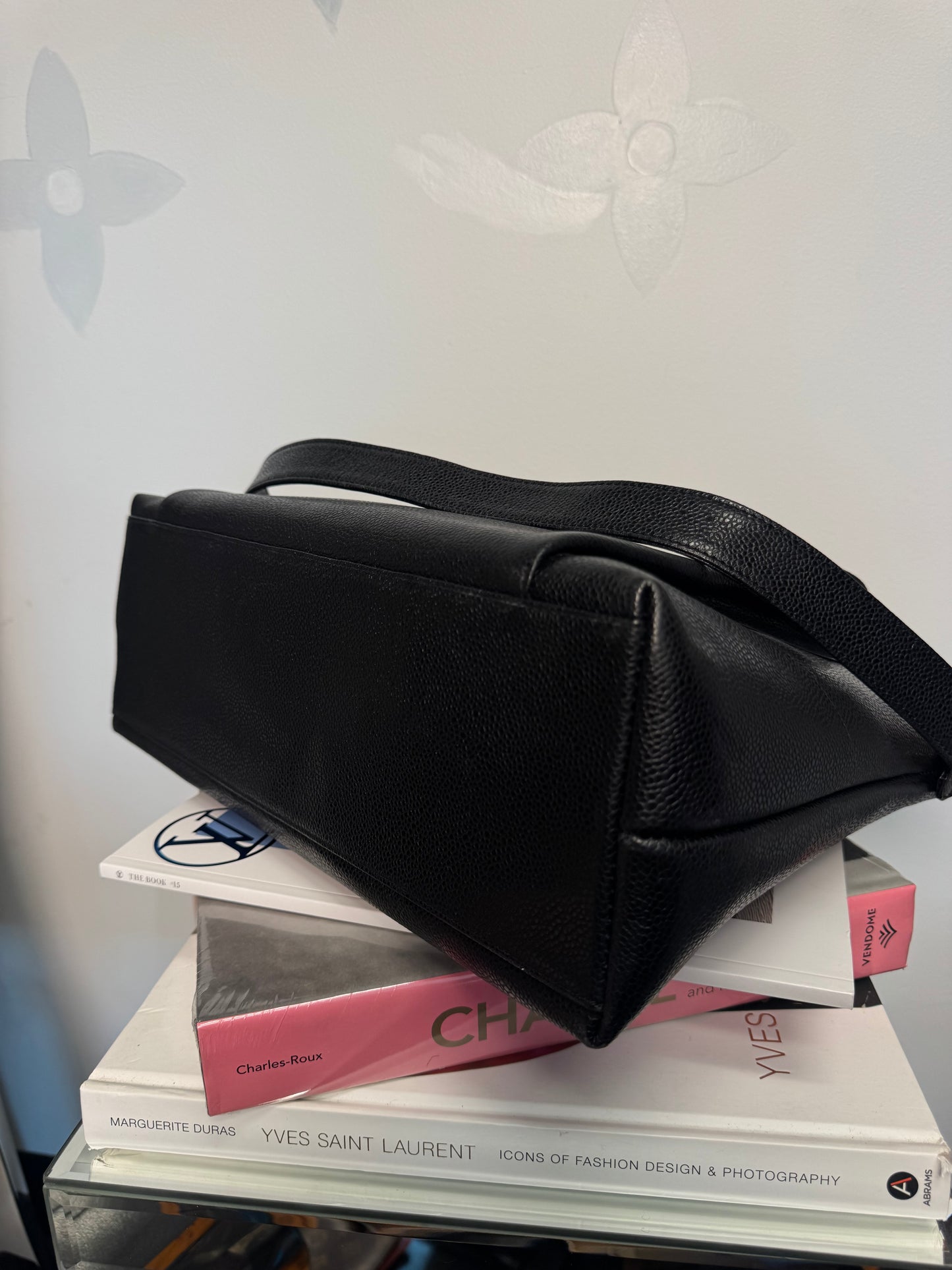 CHANEL CAVIAR BLACK TOTE GOLD HARDWARE