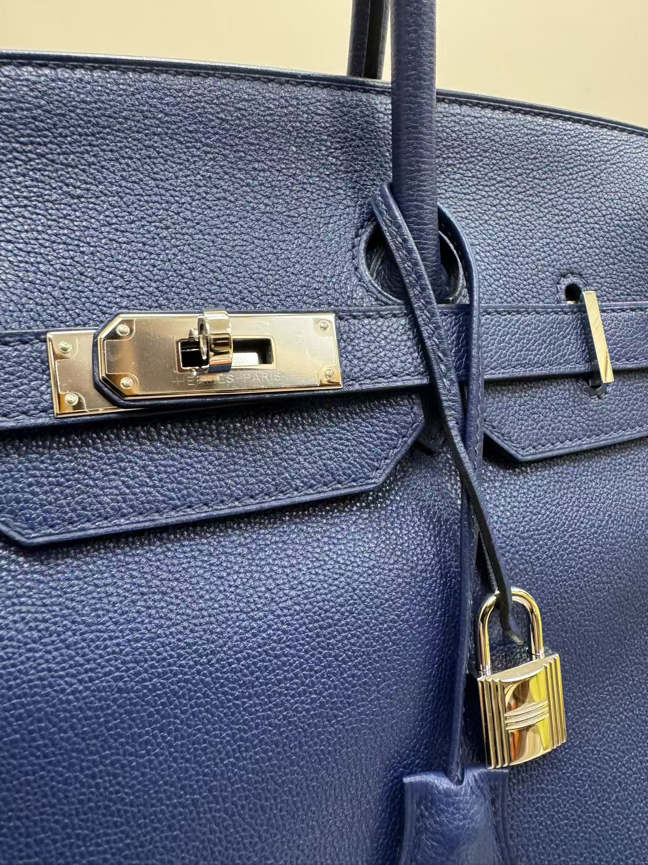 Birkin 35 Blue Saphire Palladium Hardware