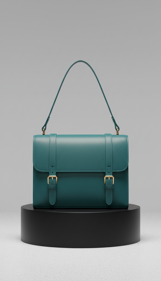 Teal current day satchel vibrant hue