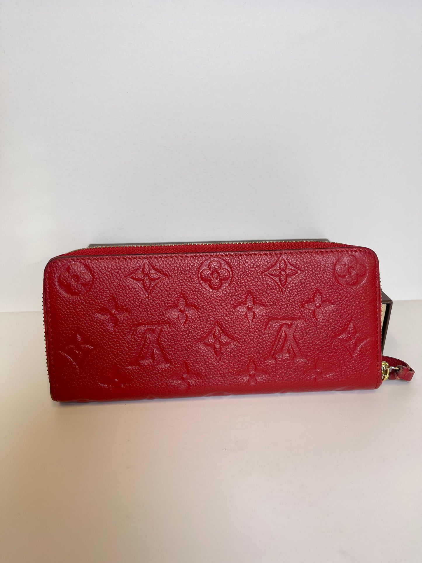 Louis Vuitton Red monogram Empriente Leather Long Wallet ￼