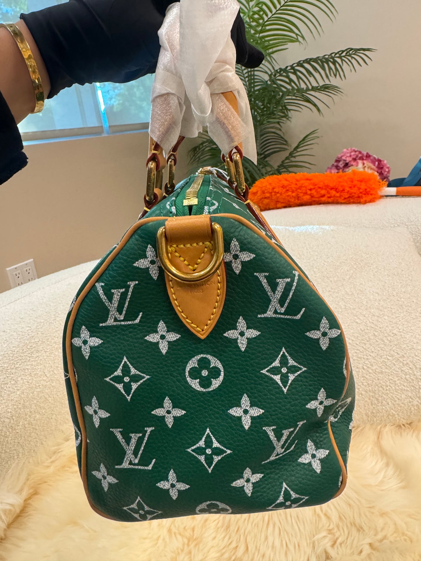 Louis Vuitton Speedy 25 Green P9