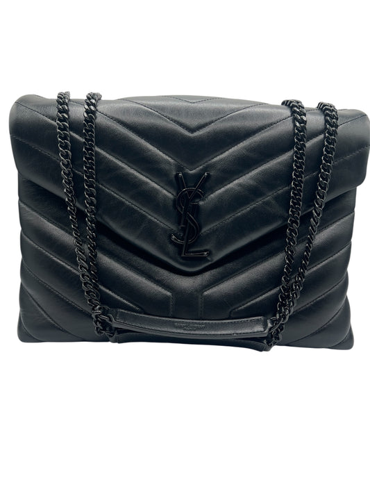 GORGEOUS! YSL LOULOU quilted leather shoulder bag-Large size