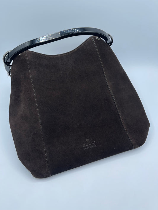 VINTAGE GUCCI SUEDE LOOP BAG