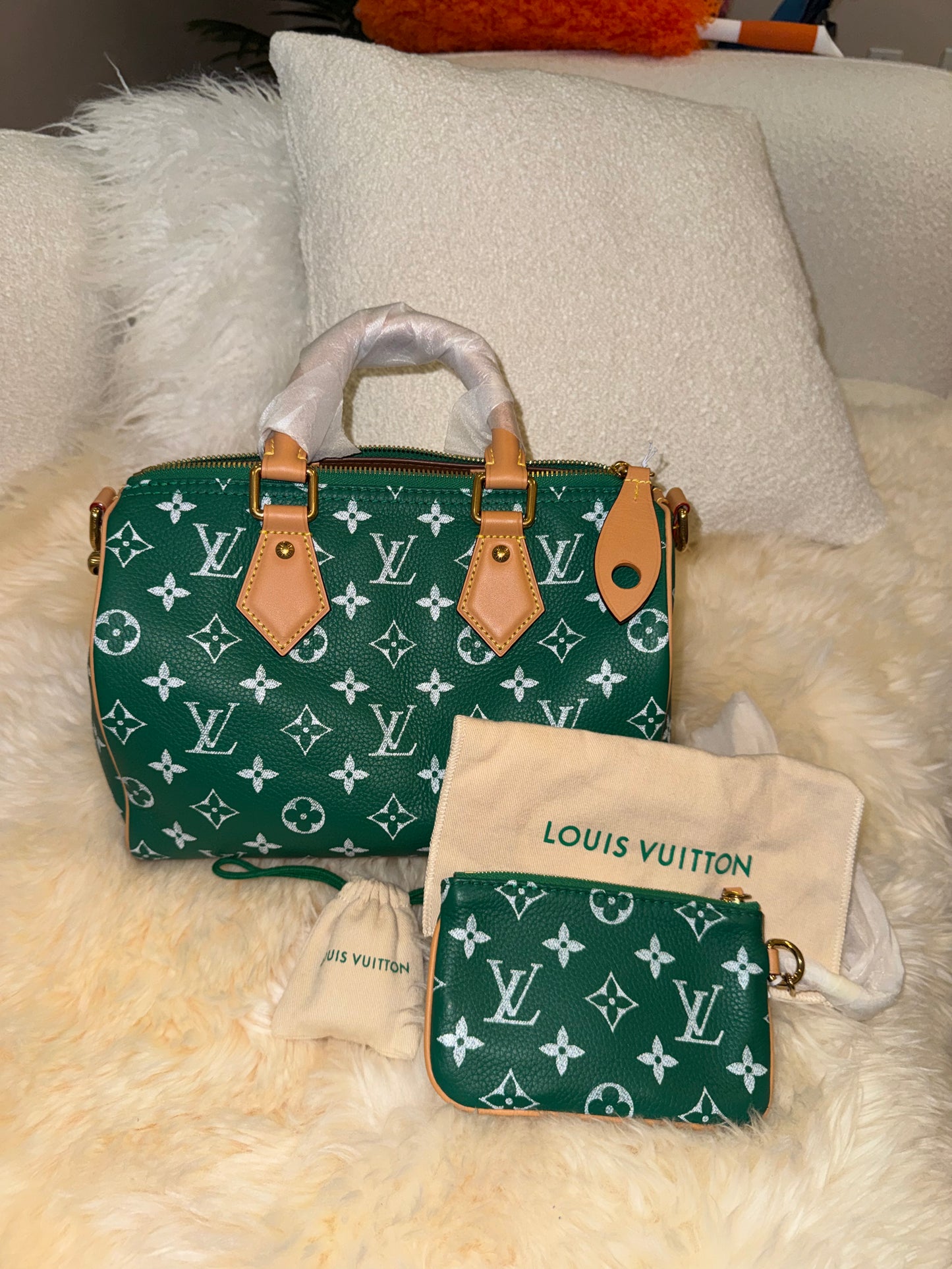 Louis Vuitton Speedy 25 Green P9