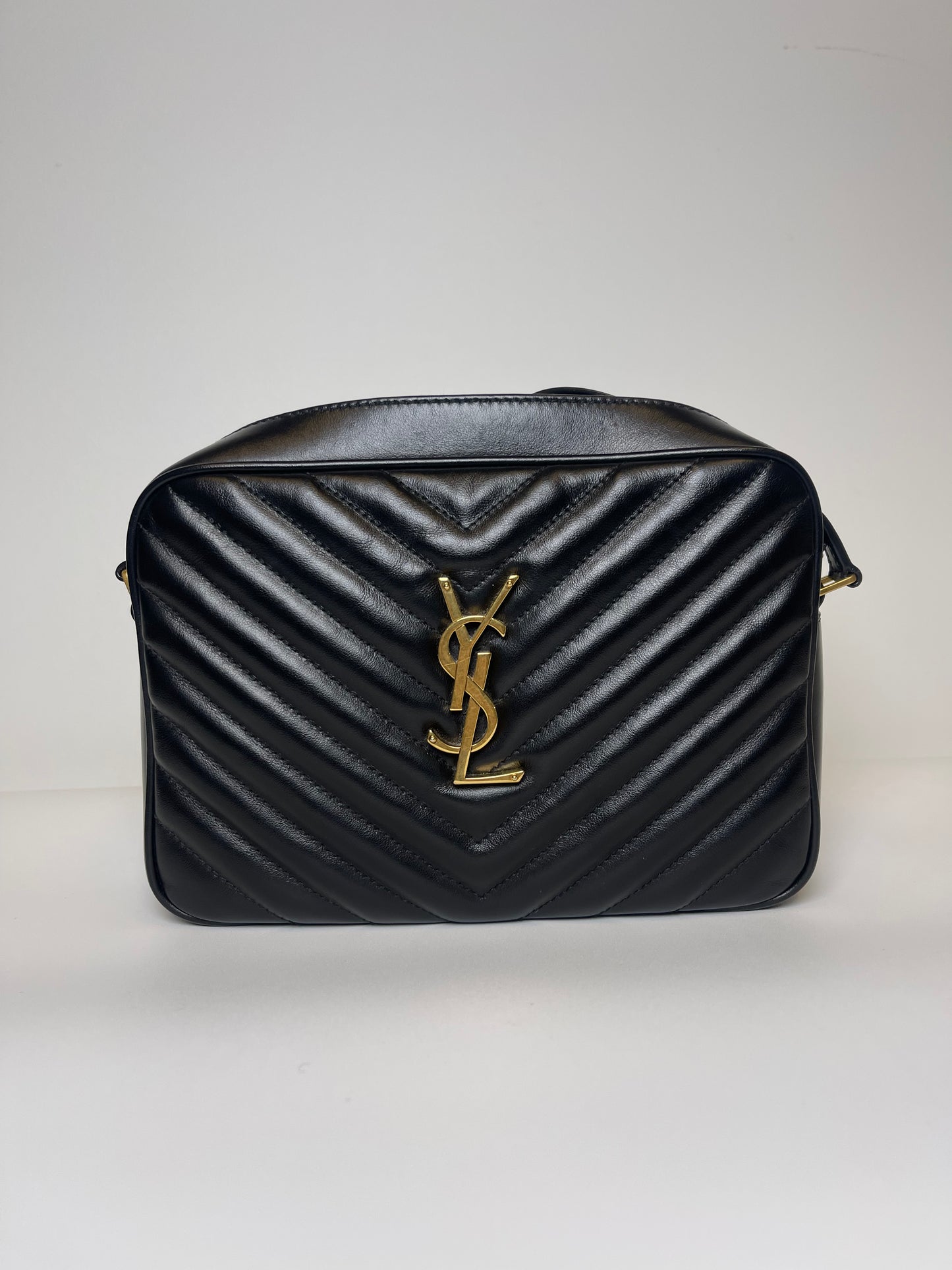 BLACK YSL CAMERA BAG