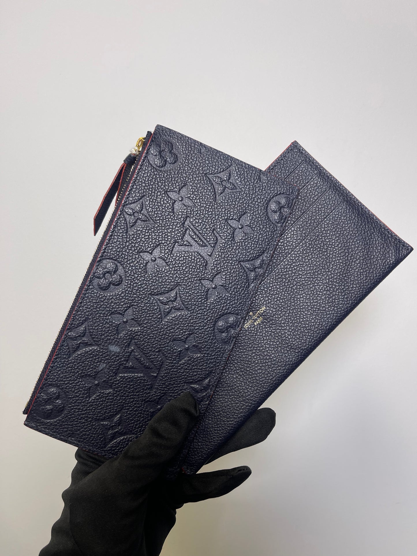 LOUIS VUITTON FELICIE INSERTS NAVY BLUE AND RED