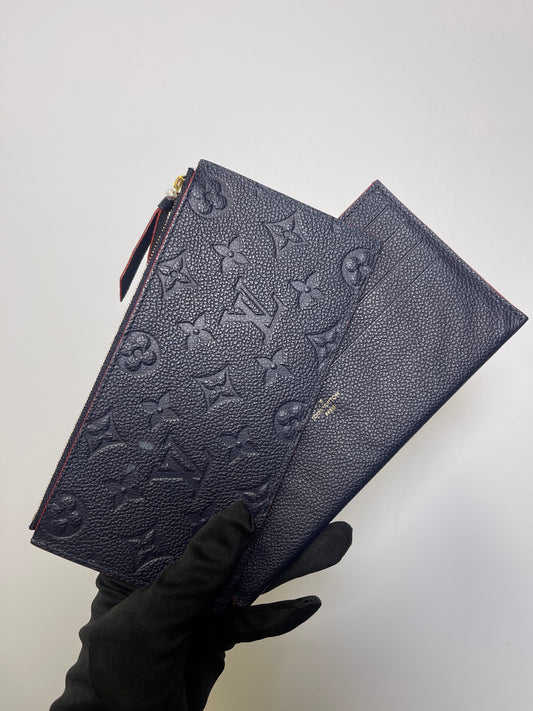 LOUIS VUITTON FELICIE INSERTS NAVY BLUE AND RED