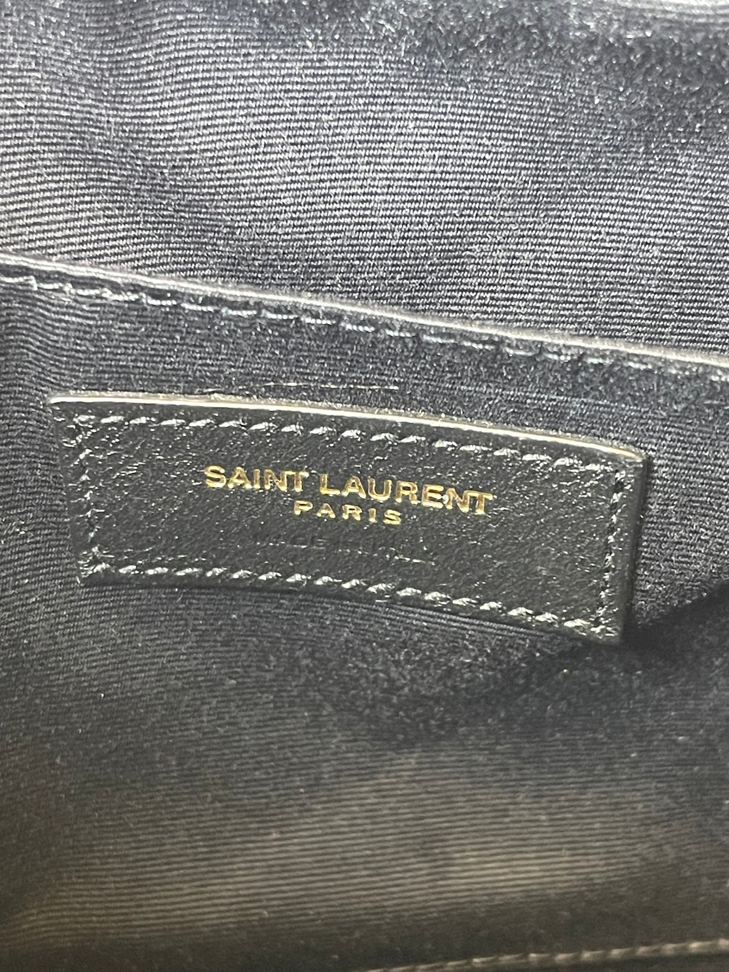 BLACK YSL CAMERA BAG