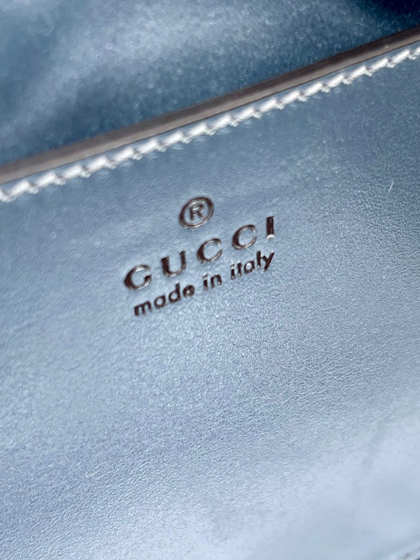 IRIDESCENT GUCCI CAMERA BAG CROSSBODY WITH DUST BAG