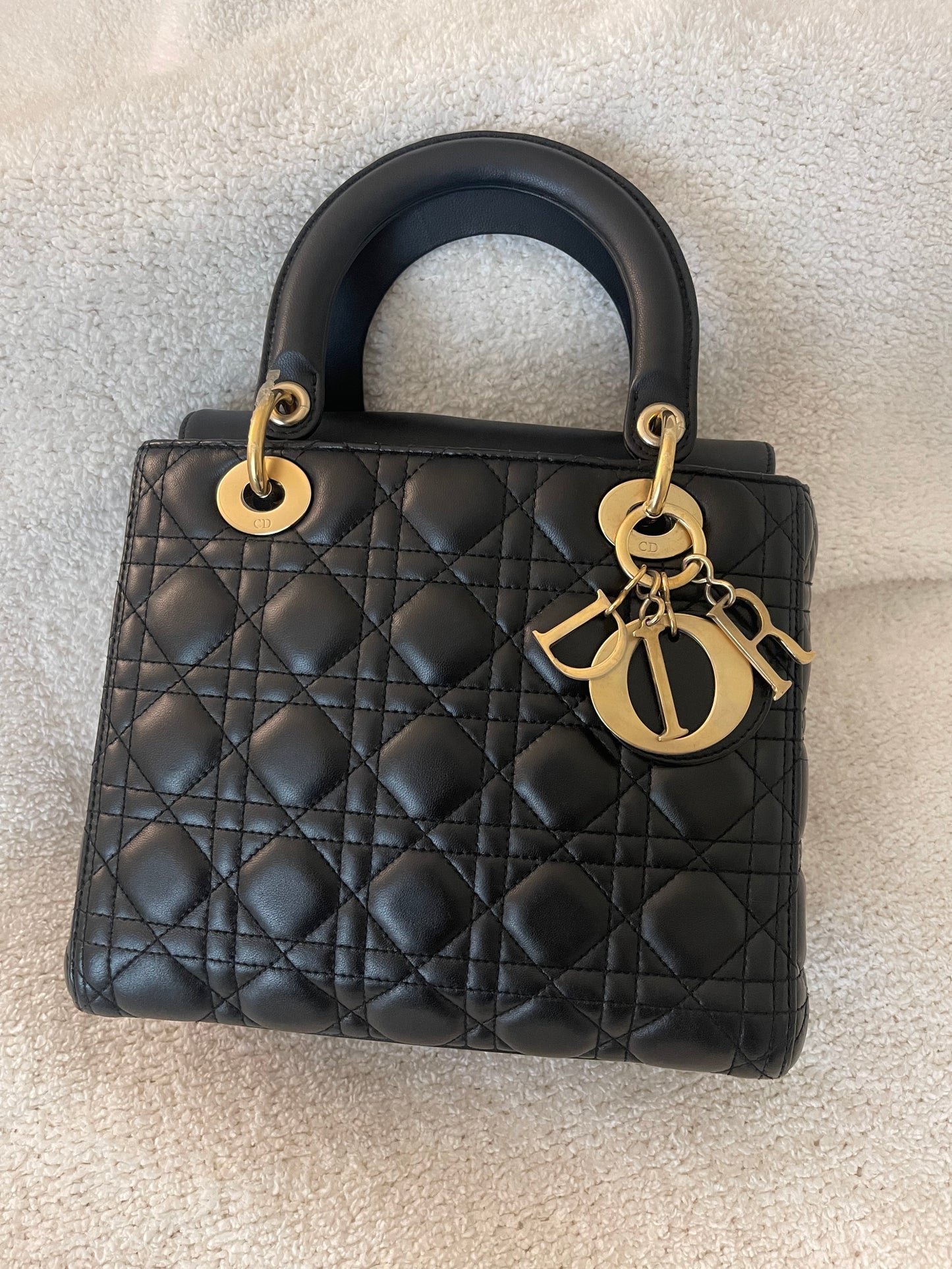 BLACK LAMBSKIN LADY DIOR