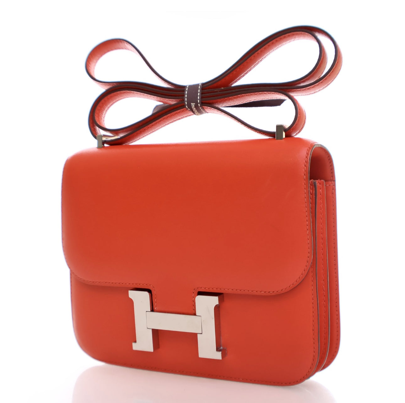 HERMES ROUGE TOMATE SWIFT MINI CONSTANCE 18