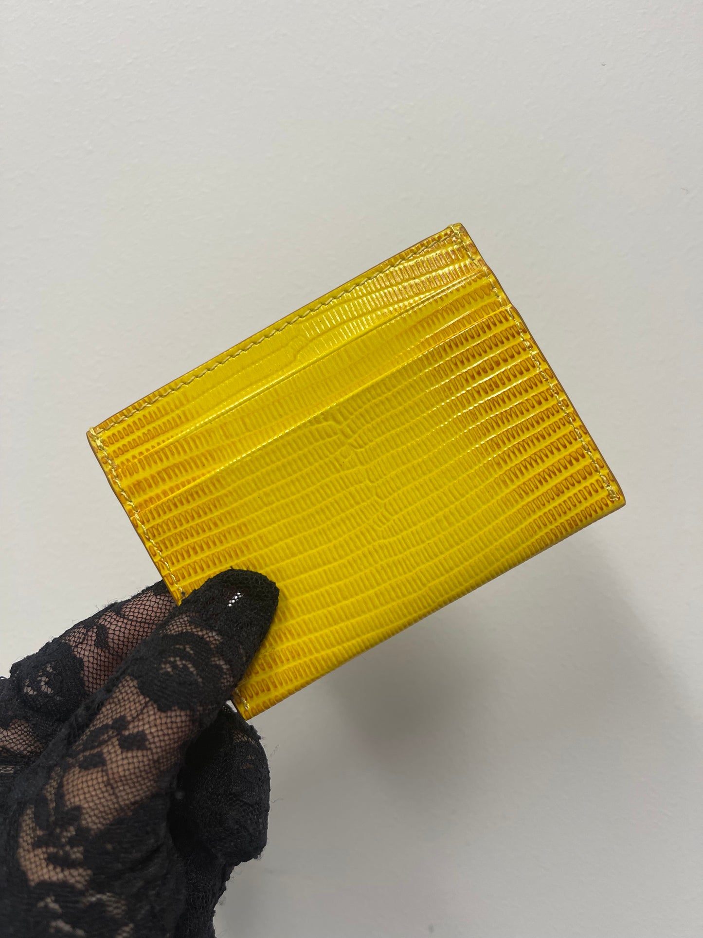 BURBERRY LIZARD LEATHER CARD HOLDER